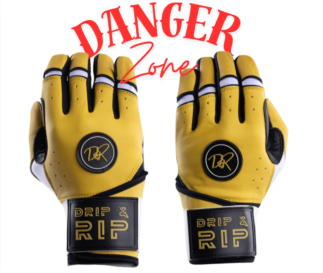 Drip & Rip™ "Baller" Series Premium Leather Long Cuff Batting Glove